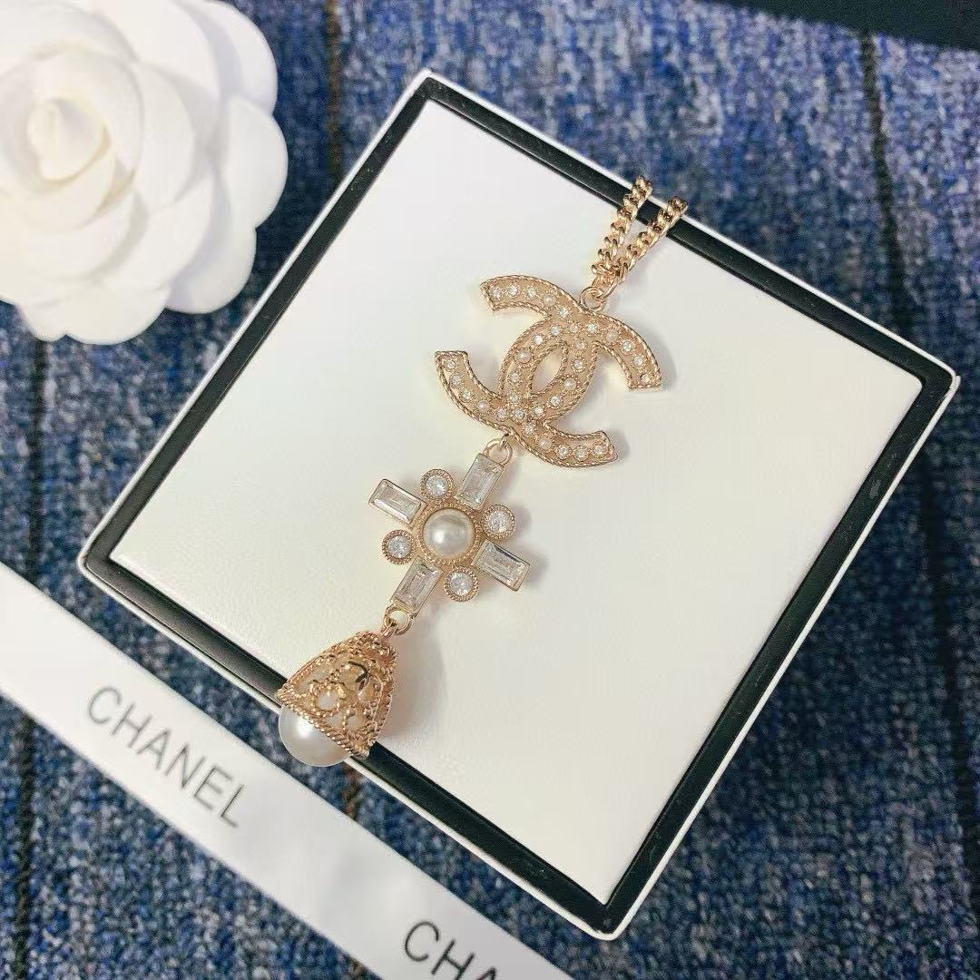 CHANE1 クリスタルパールネックレス【50％割引+送料無料】