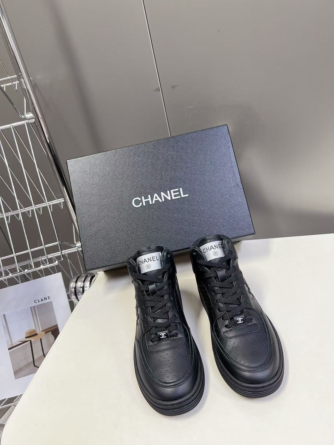 CHANE1高品質パンダのハイトップシューズ【50％割引+送料無料】