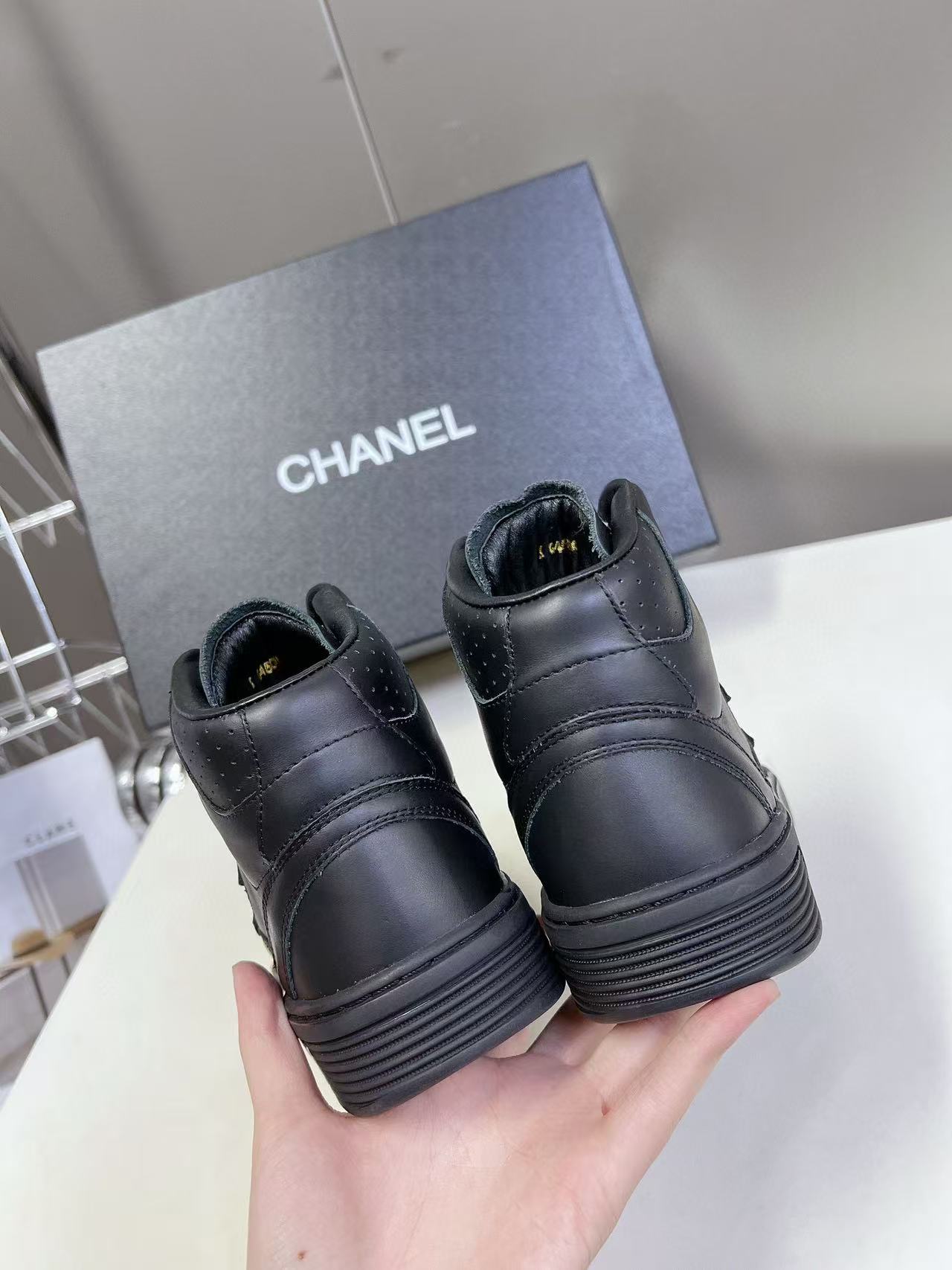 CHANE1高品質パンダのハイトップシューズ【50％割引+送料無料】