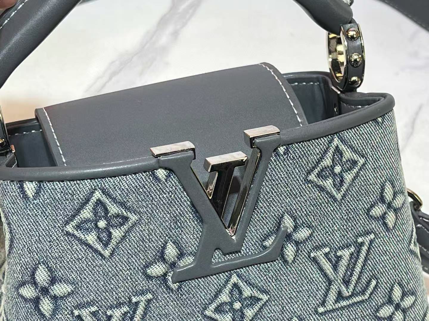 LVデニムエンボスハンドバッグ【50％割引+送料無料】