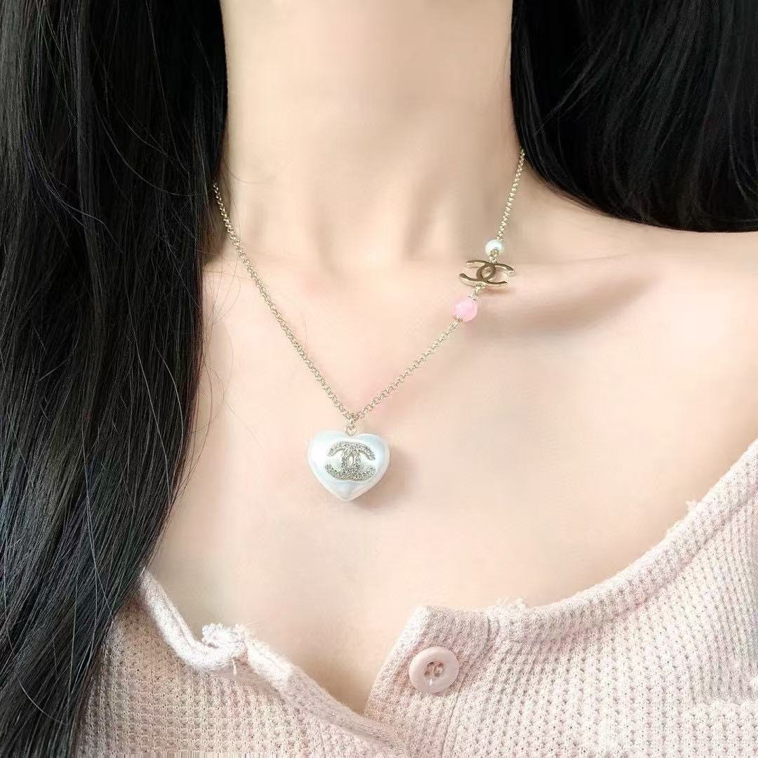 CHANE1 ハートパールネックレス【50％割引+送料無料】