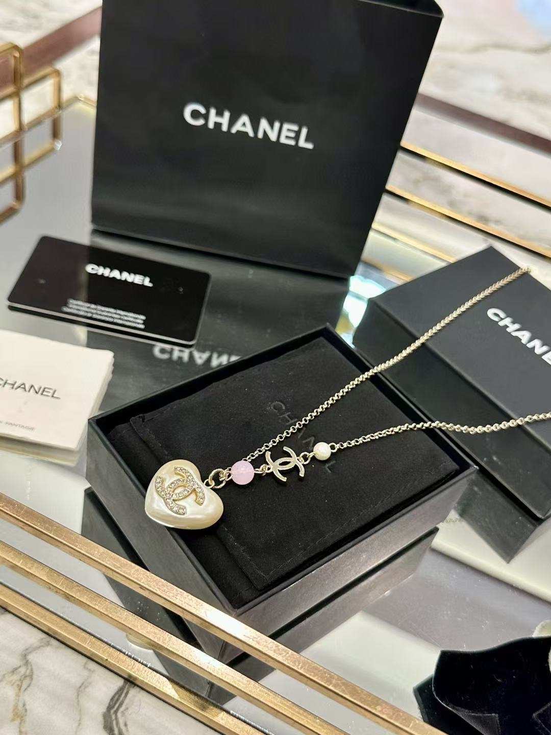 CHANE1 ハートパールネックレス【50％割引+送料無料】