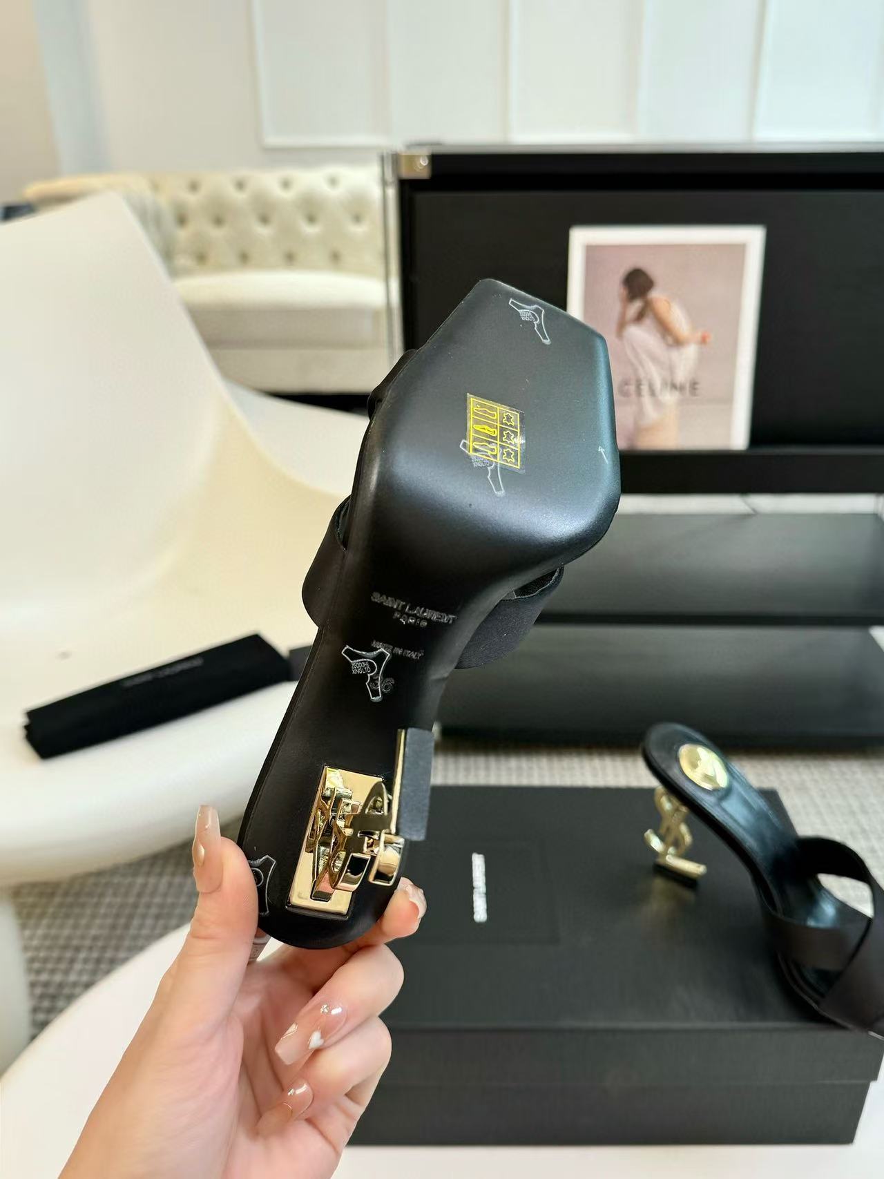 YSL 高品質シルクハイヒール【50％割引+送料無料】