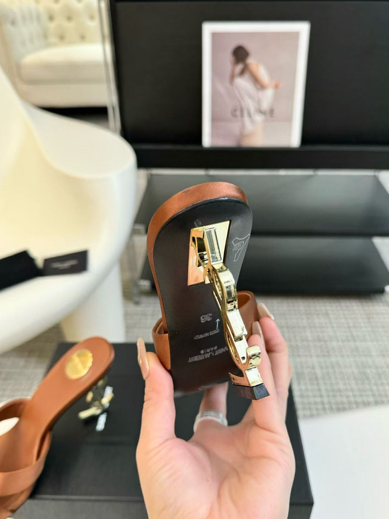 YSL 高品質シルクハイヒール【50％割引+送料無料】