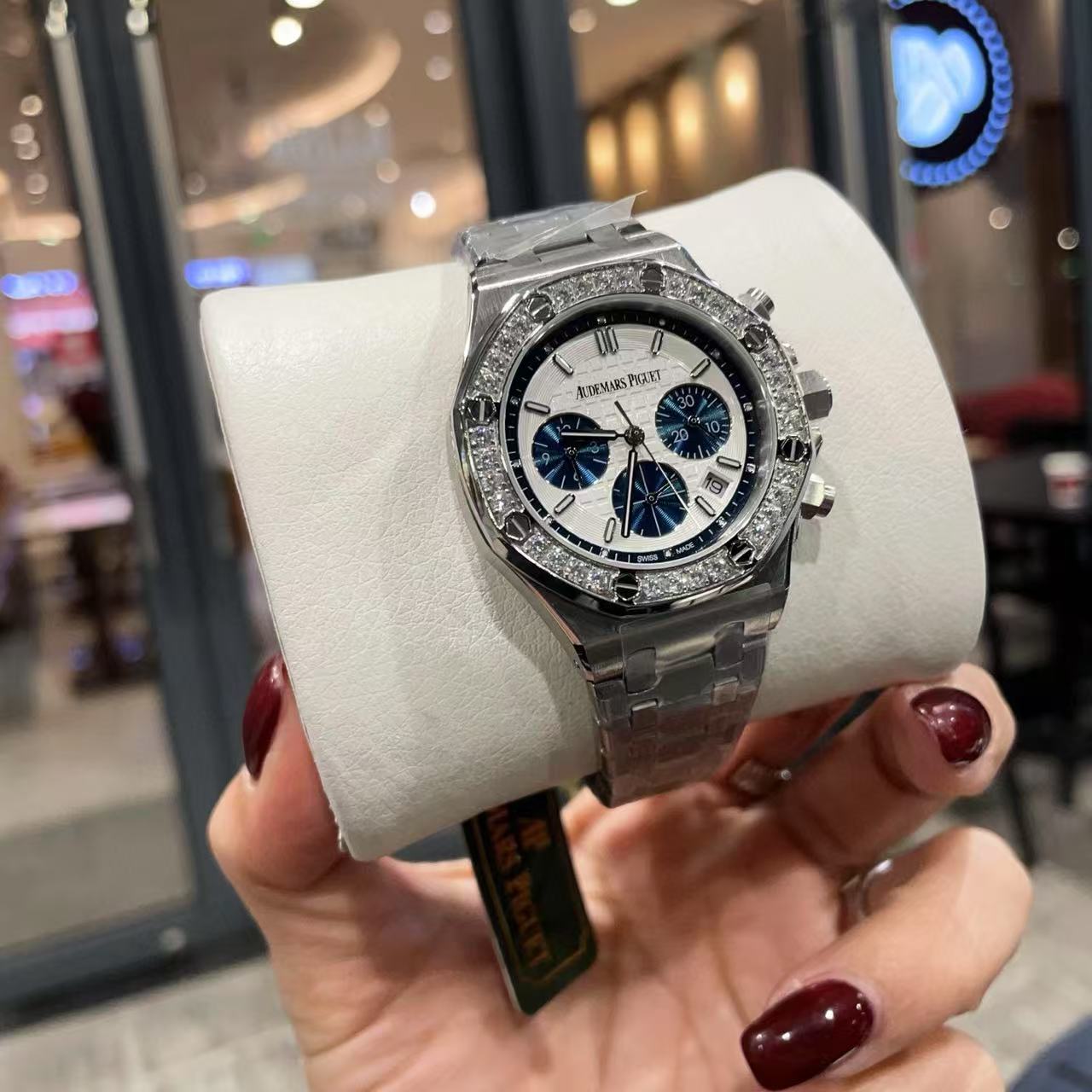 Audemarsp1guet 高品質のスチールバンド 八角形ダイヤモンド レディース腕時計【50％割引+送料無料】