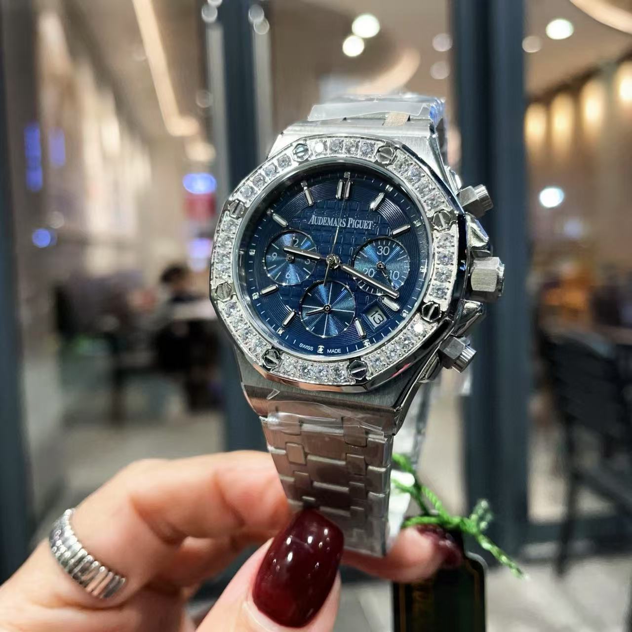 Audemarsp1guet 高品質のスチールバンド 八角形ダイヤモンド レディース腕時計【50％割引+送料無料】