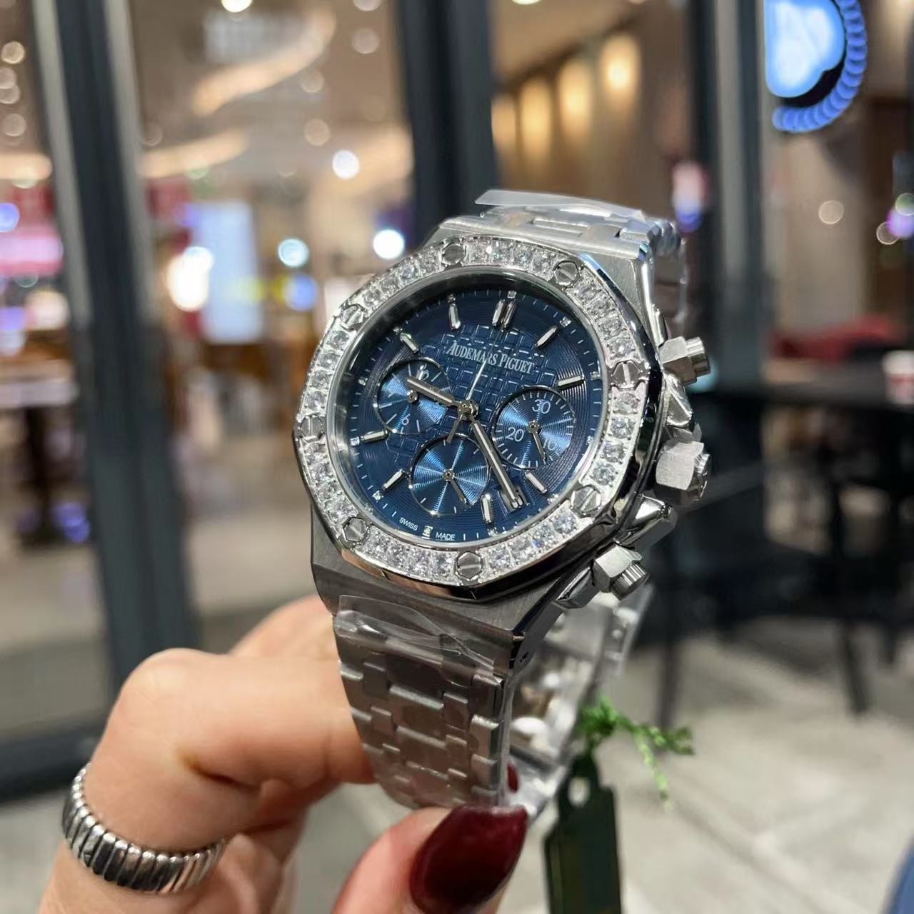 Audemarsp1guet 高品質のスチールバンド 八角形ダイヤモンド レディース腕時計【50％割引+送料無料】