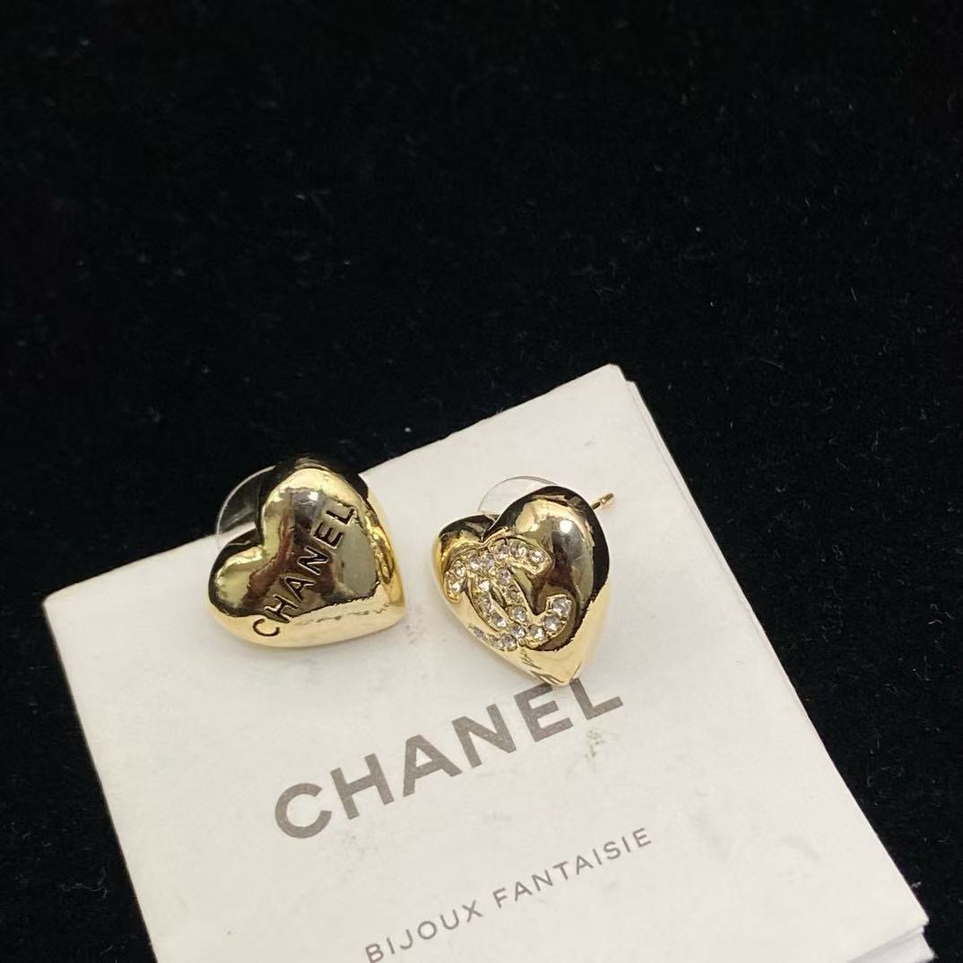 CHANE1 ピーチハートダブルCイヤリング【50%割引+送料無料】