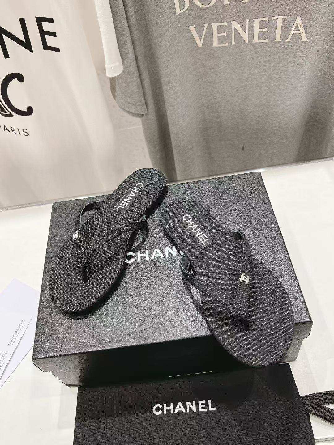 CHANE1 高品質シンプルシープスキンデニムビーチスリッパ【50％割引+送料無料】