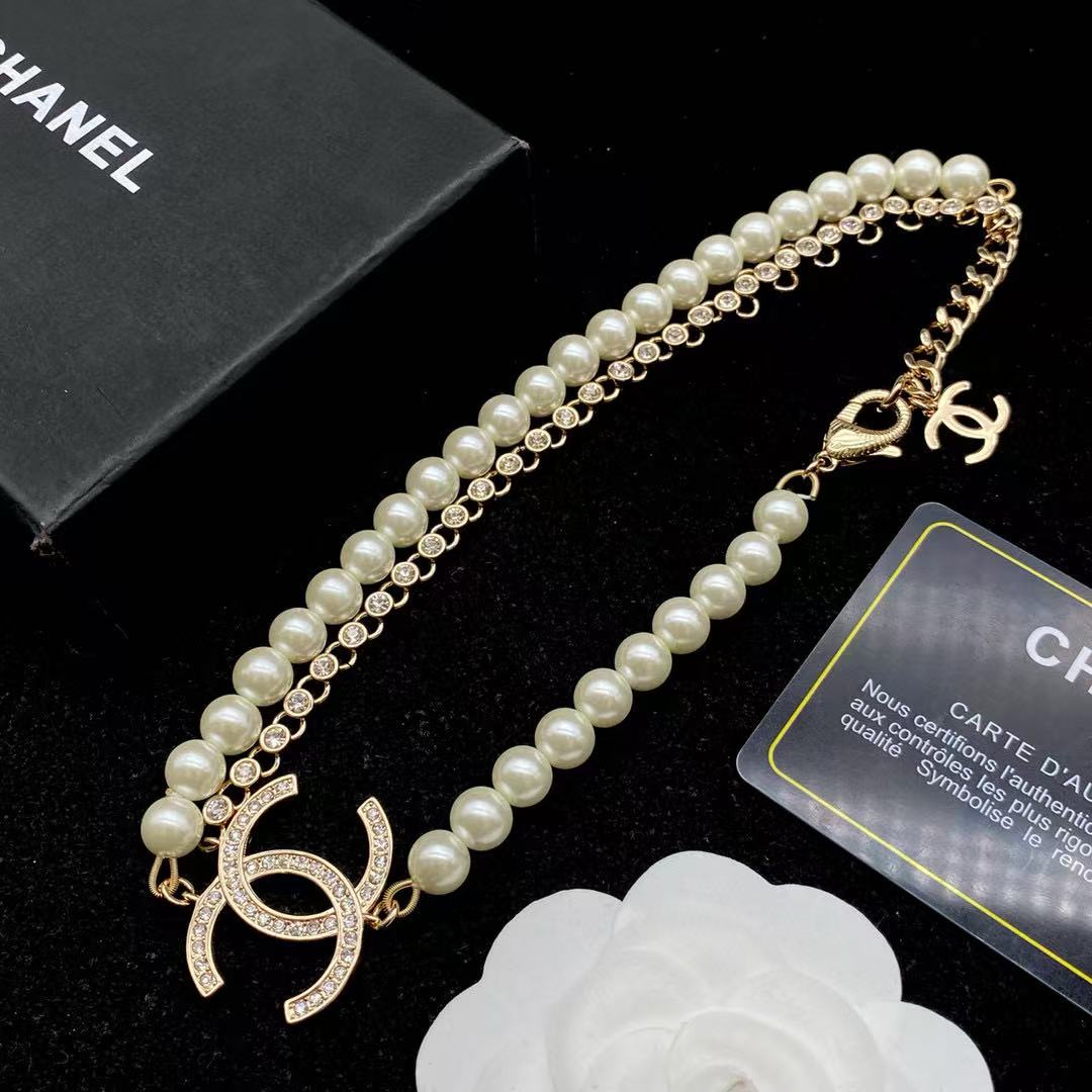 CHANE1 パールブレスレット+ネックレス 2点セット【50％割引+送料無料】