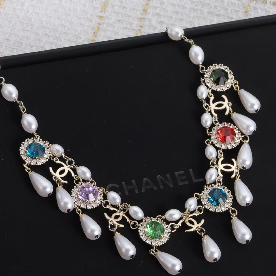 CHANE1 フルパールネックレス【50％割引+送料無料】