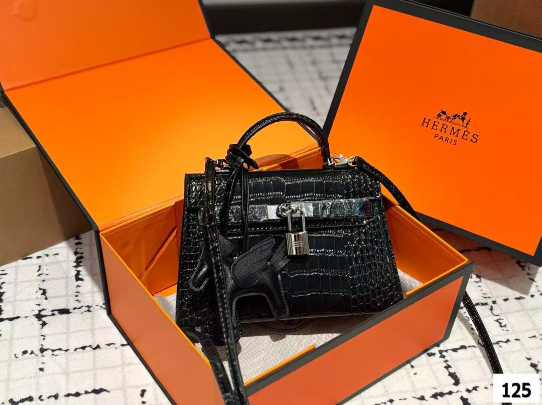 HERME5 kellyクロコダイル柄ハンドバッグ【50％割引+送料無料】