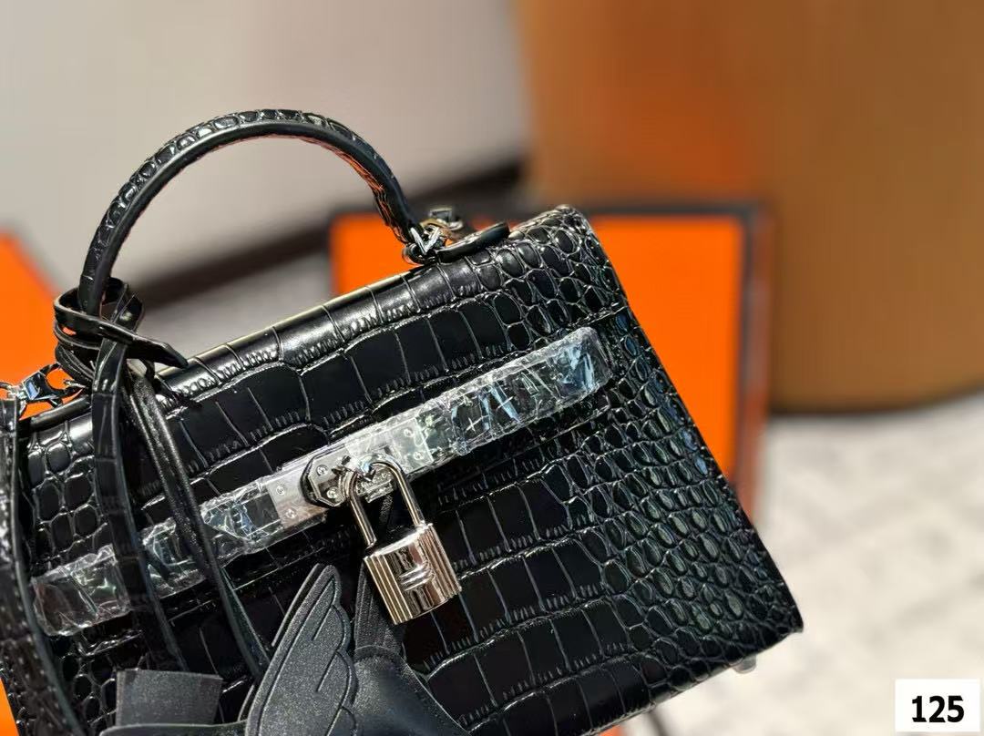HERME5 kellyクロコダイル柄ハンドバッグ【50%割引+送料無料】