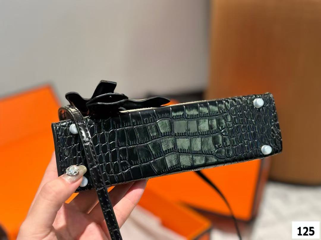 HERME5 kellyクロコダイル柄ハンドバッグ【50%割引+送料無料】