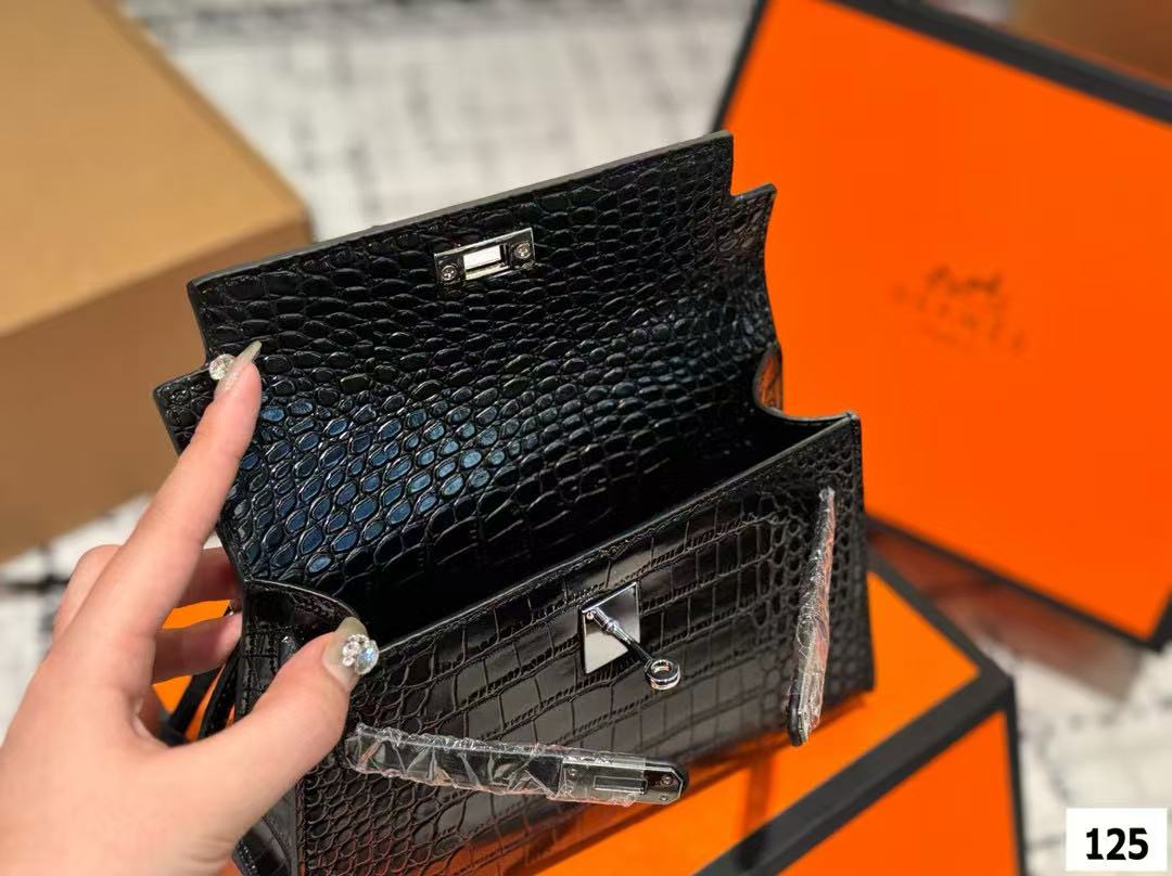 HERME5 kellyクロコダイル柄ハンドバッグ【50%割引+送料無料】