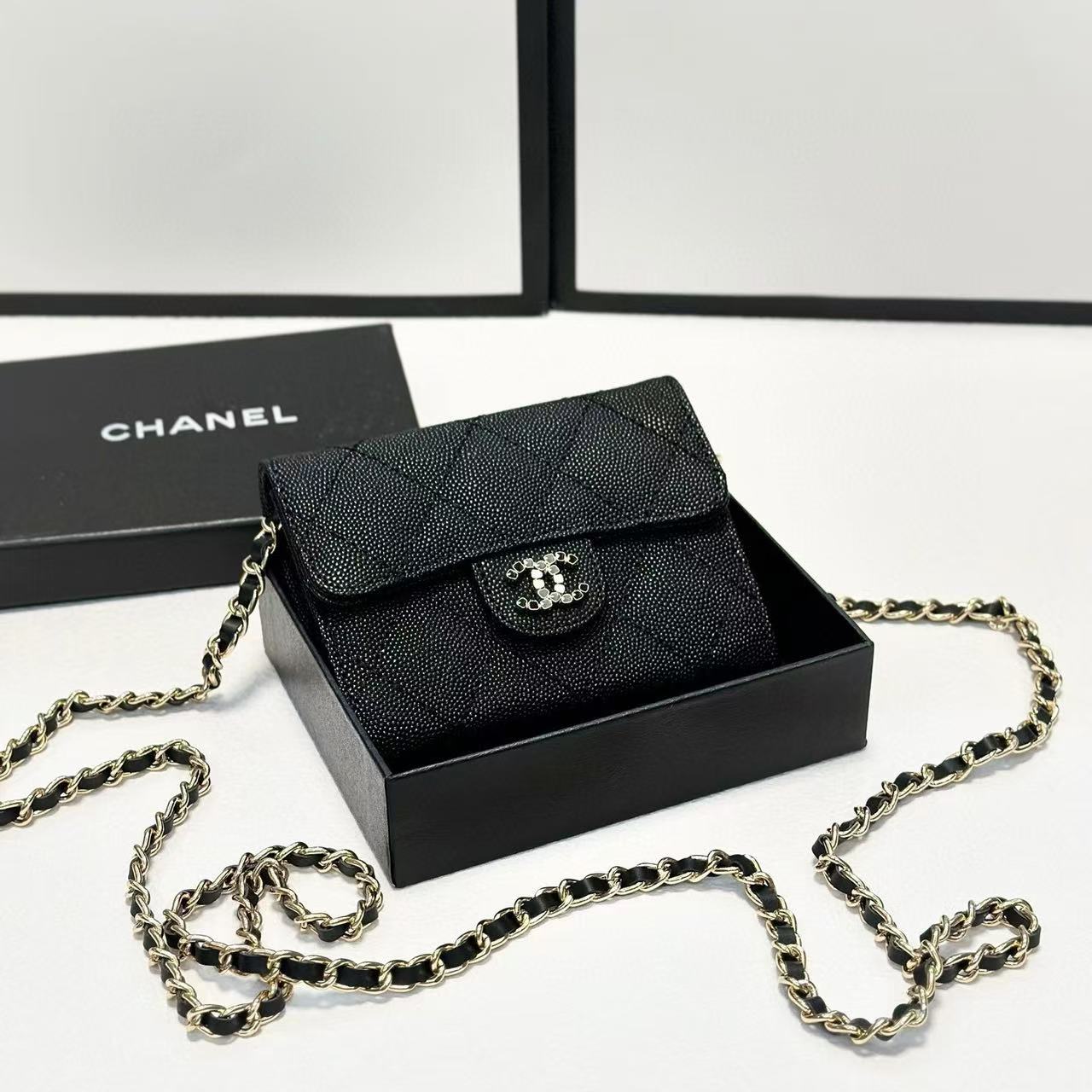 CHANE1 キャビアレザーウォレット【50％割引+送料無料】