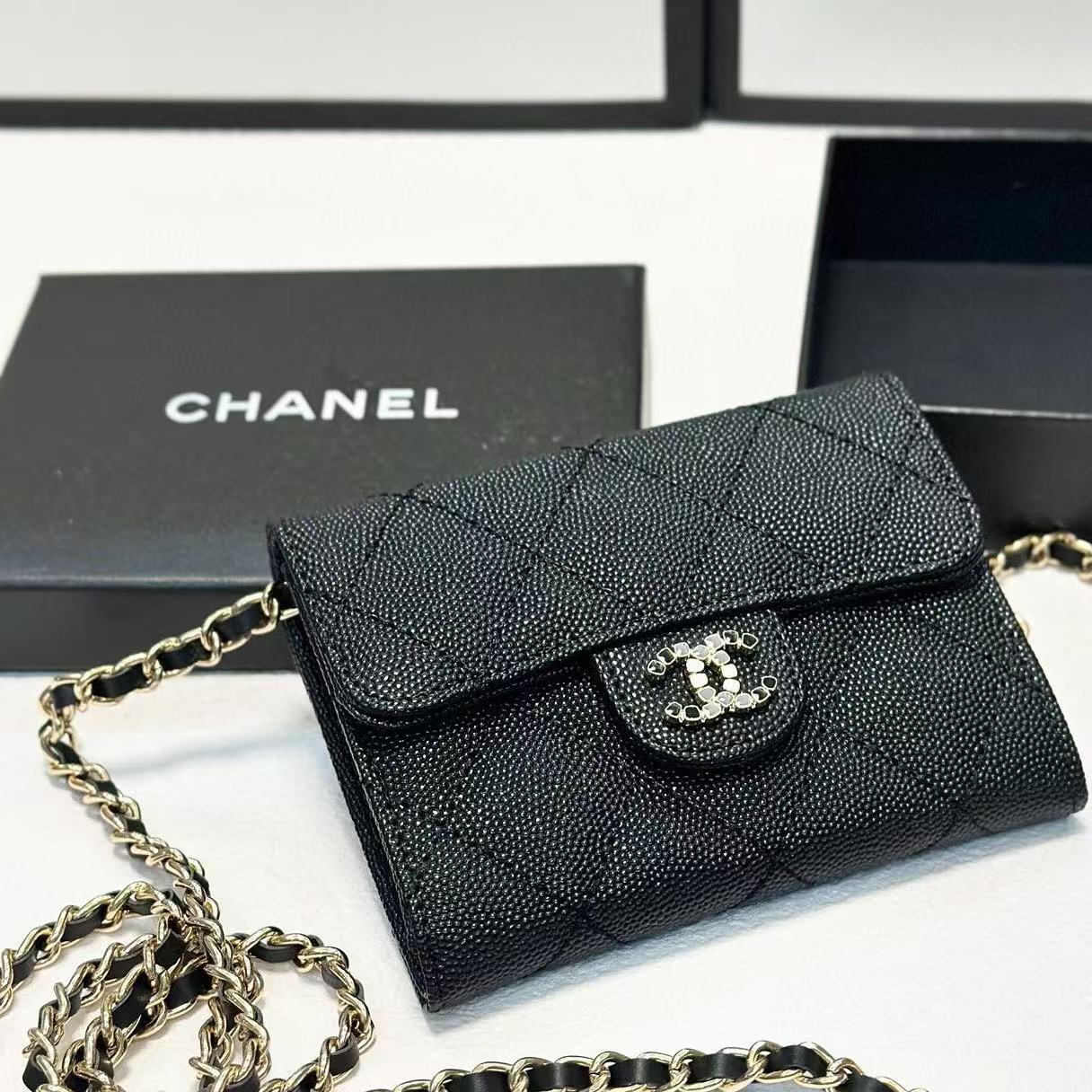 CHANE1 キャビアレザーウォレット【50％割引+送料無料】