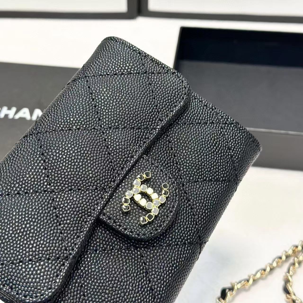 CHANE1 キャビアレザーウォレット【50％割引+送料無料】