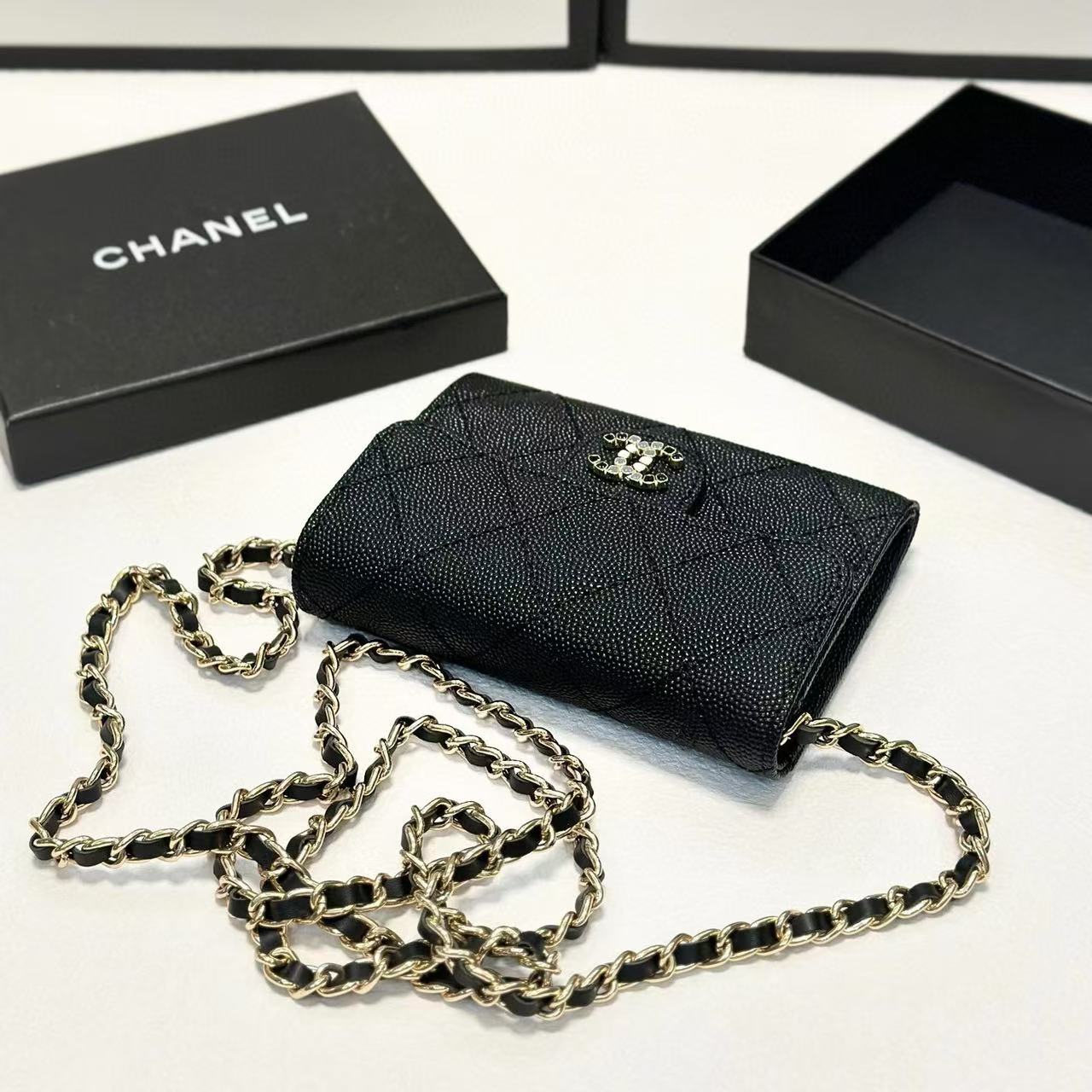 CHANE1 キャビアレザーウォレット【50％割引+送料無料】