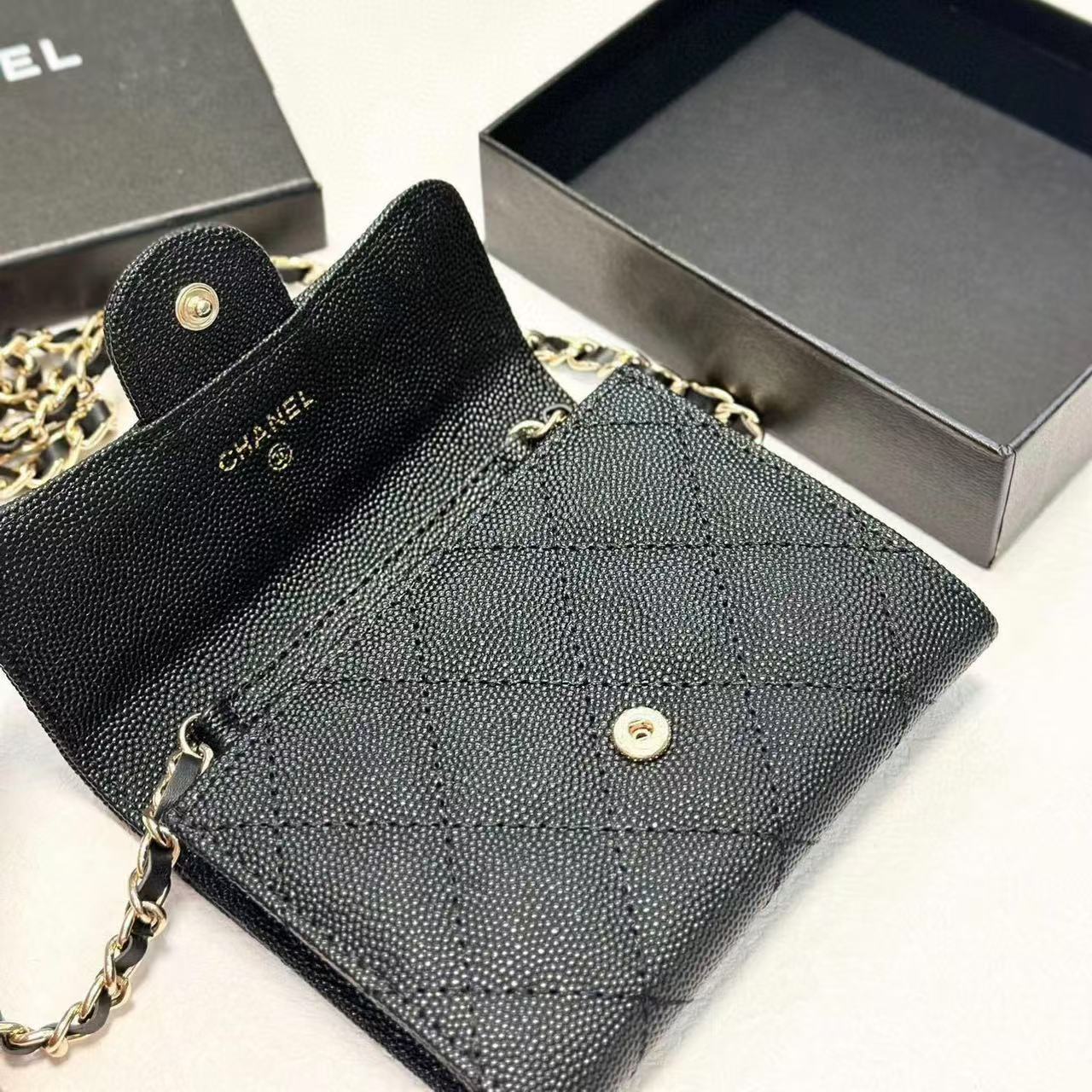 CHANE1 キャビアレザーウォレット【50％割引+送料無料】