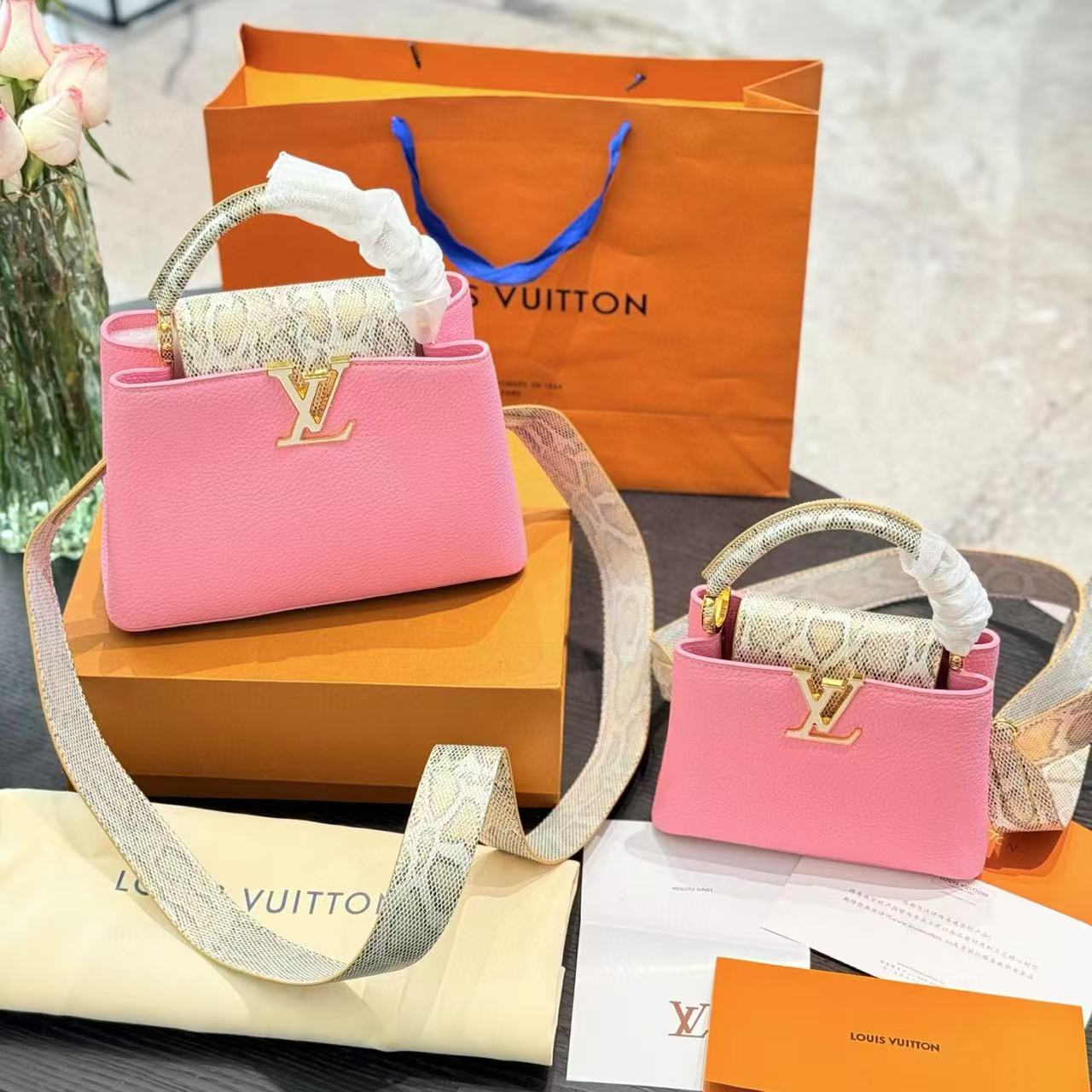 LV Capucinesシリーズハンドバッグ【50％割引+送料無料】