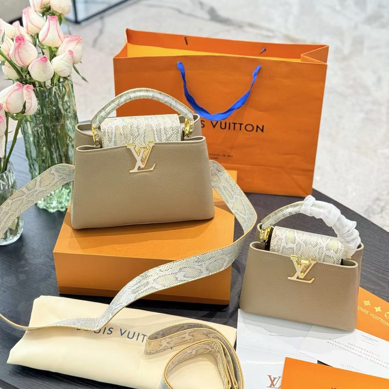 LV Capucinesシリーズハンドバッグ【50％割引+送料無料】