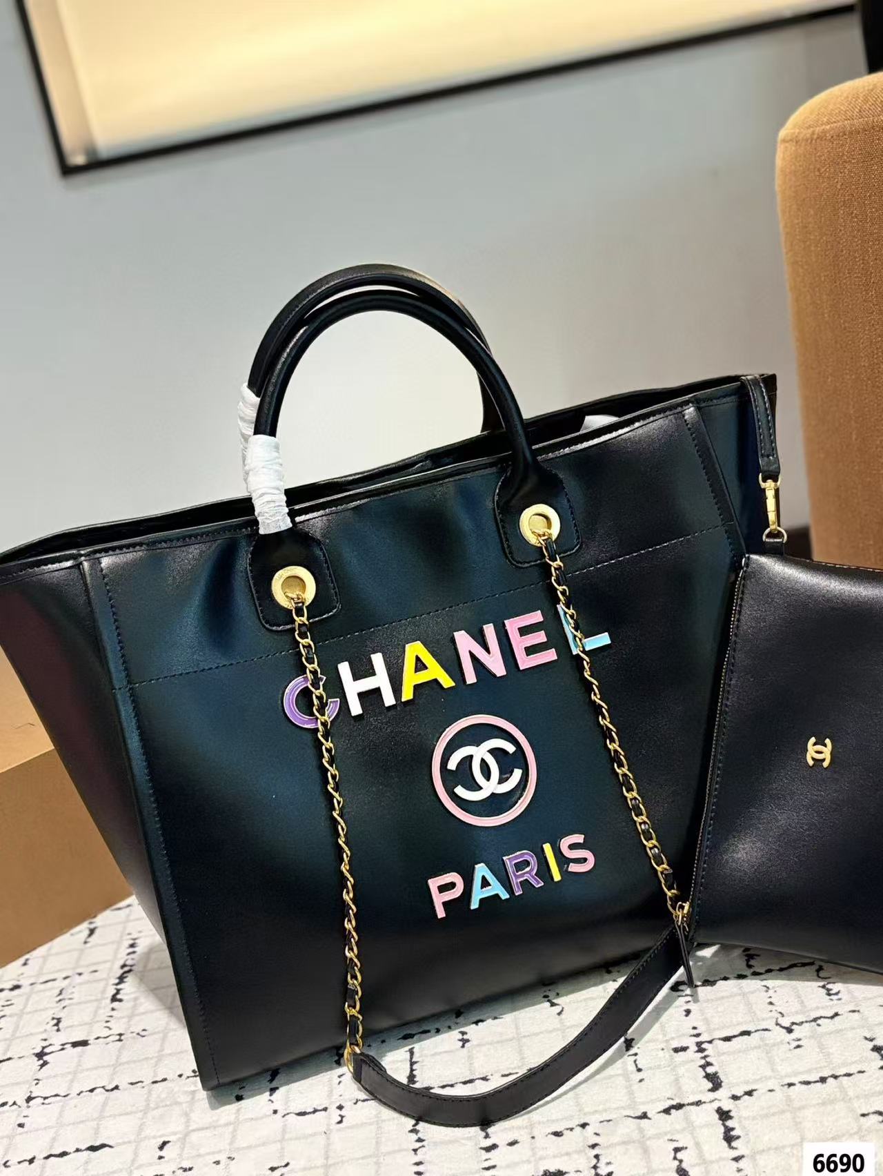 CHANE1 カラフル文字ビー​​チショッピングバッグ【50％割引+送料無料】
