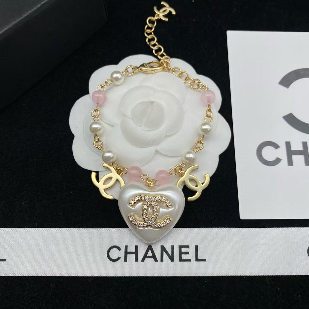 CHANE1 ハートピアス＋ブレスレット＋ネックレス 3点セット【50％割引+送料無料】