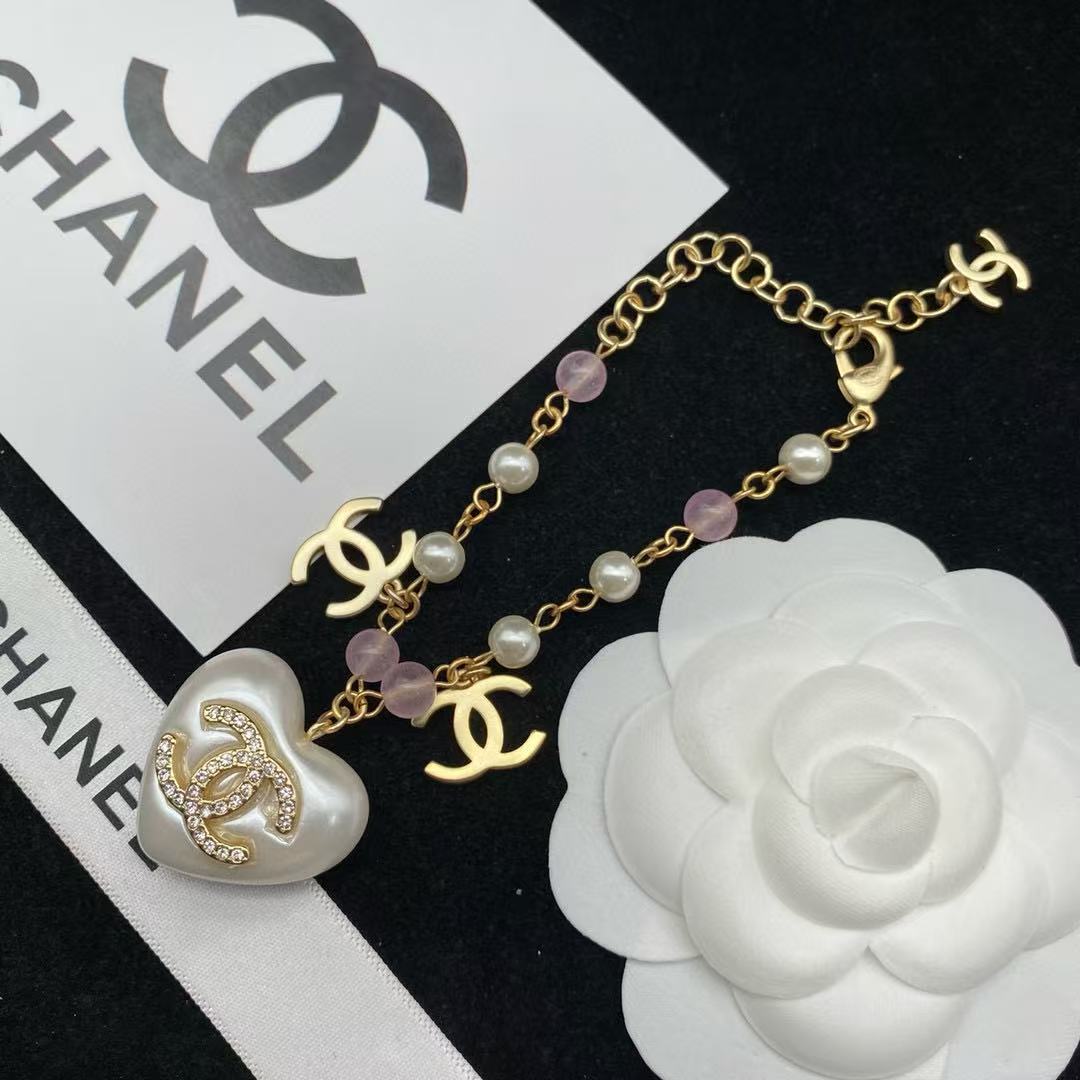 CHANE1 ハートピアス＋ブレスレット＋ネックレス 3点セット【50％割引+送料無料】