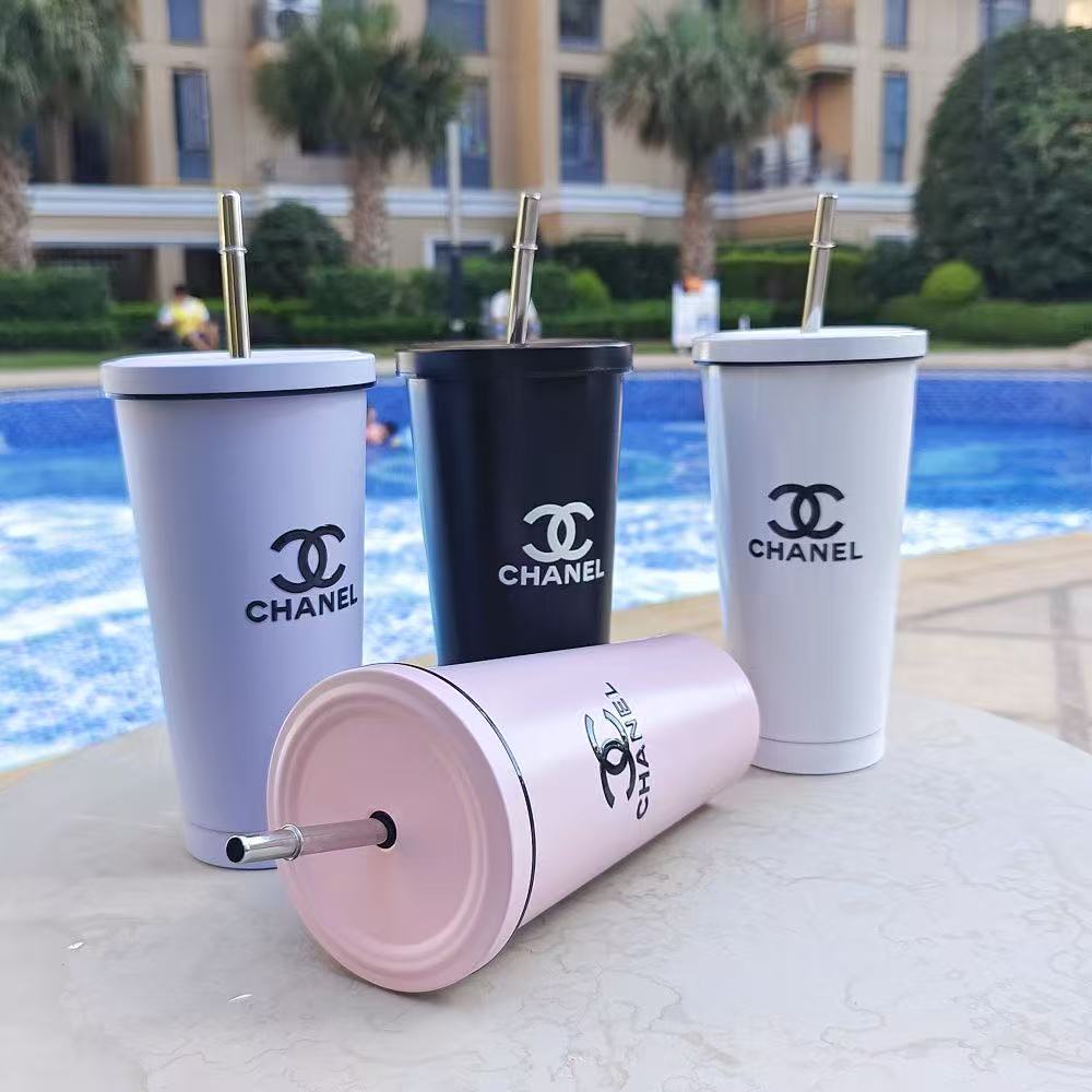 CHANE1 ダブルCロゴストローウォーターボトル【50％割引+送料無料】