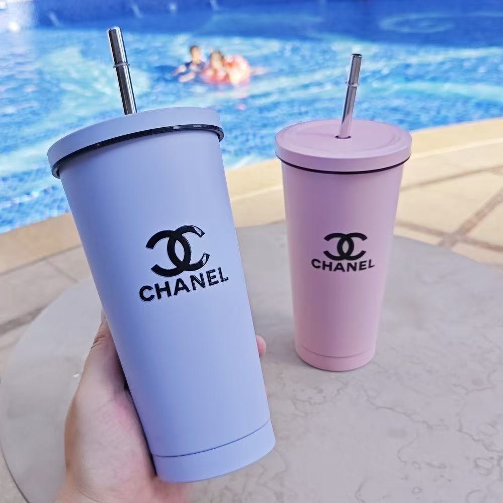 CHANE1 ダブルCロゴストローウォーターボトル【50％割引+送料無料】
