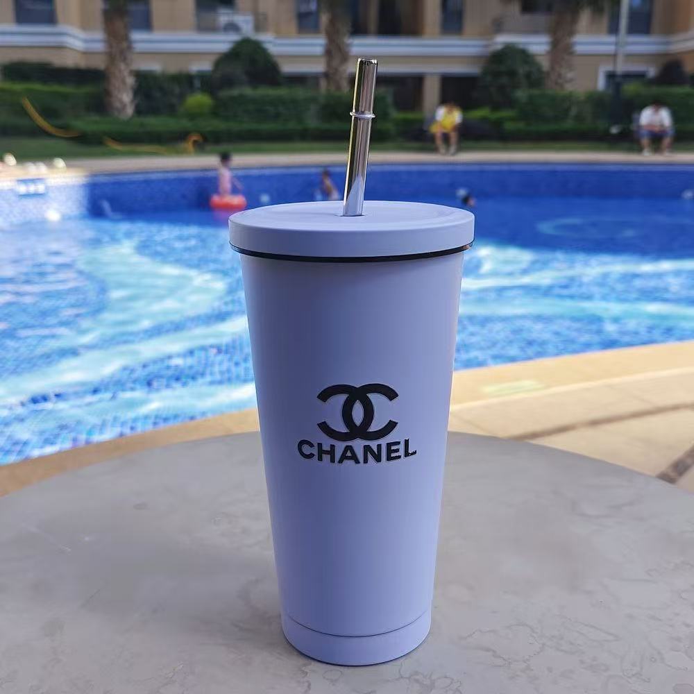 CHANE1 ダブルCロゴストローウォーターボトル【50％割引+送料無料】