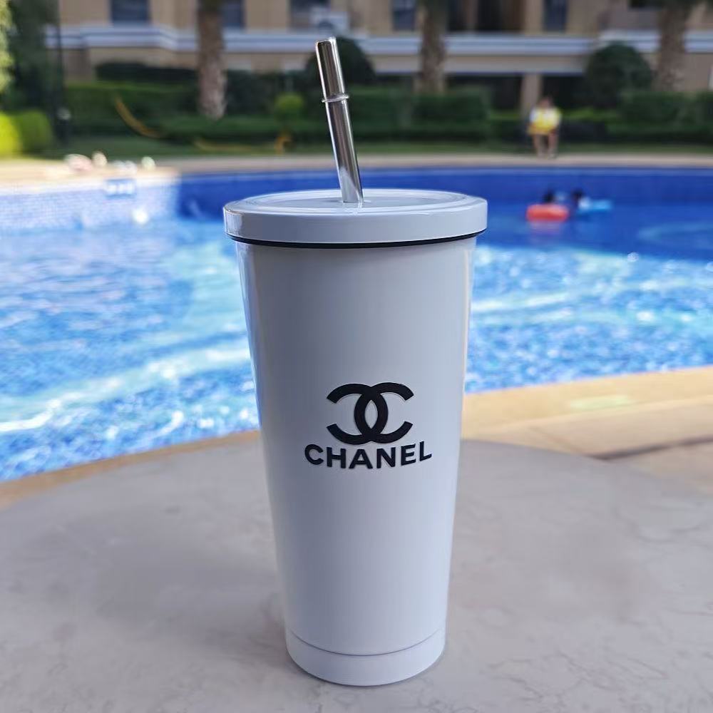 CHANE1 ダブルCロゴストローウォーターボトル【50％割引+送料無料】