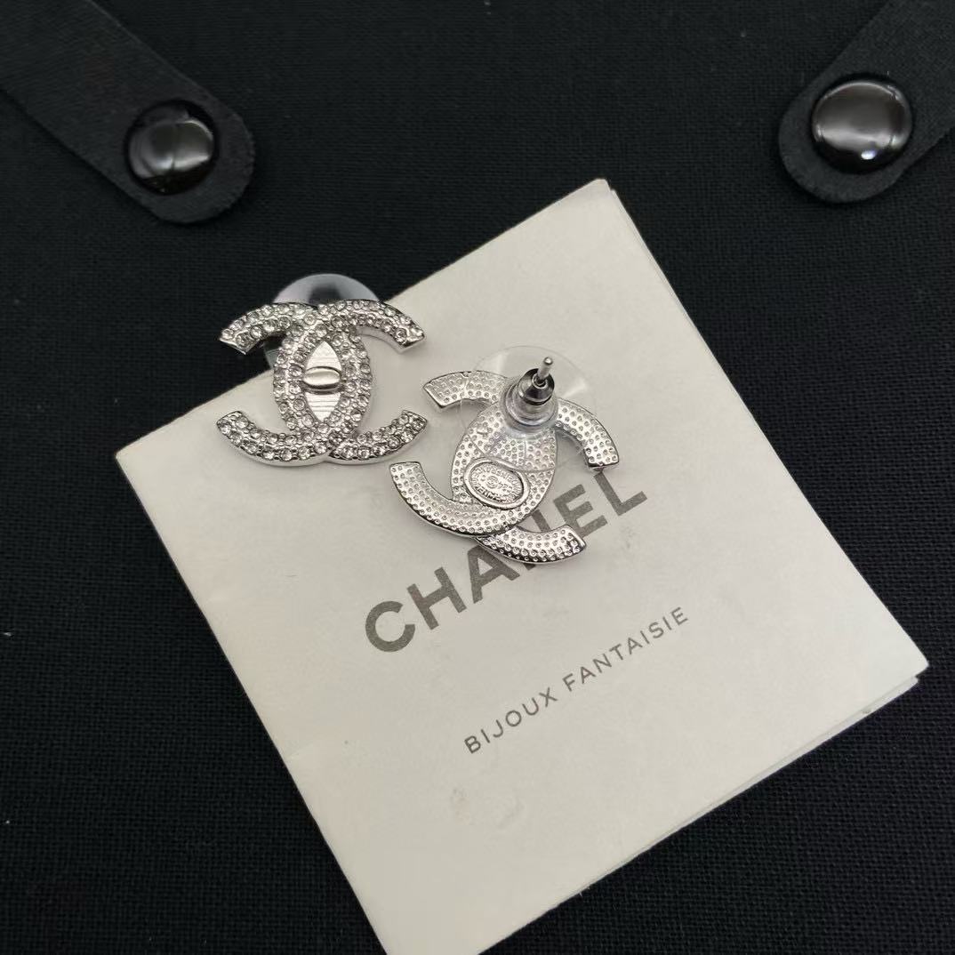 CHANE1 ダブルC イヤリング+ネックレス 2点セット【50％割引+送料無料】