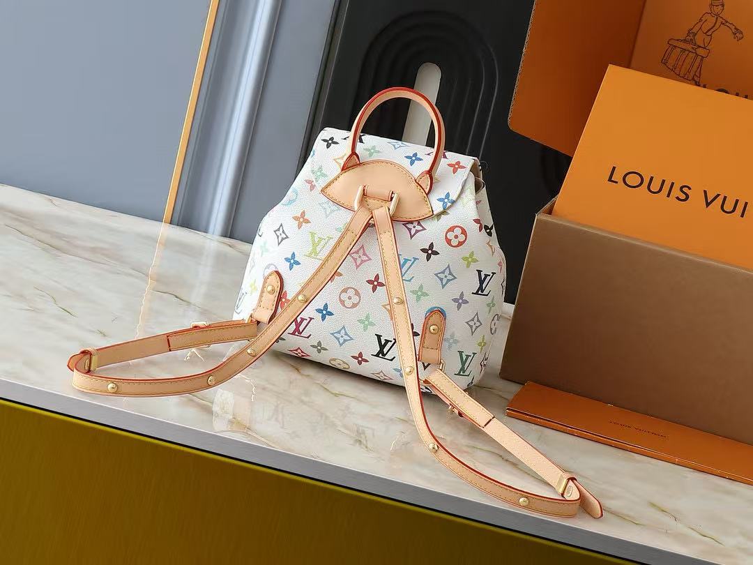 LV カラフルプリントバックパック【 50％割引+送料無料】