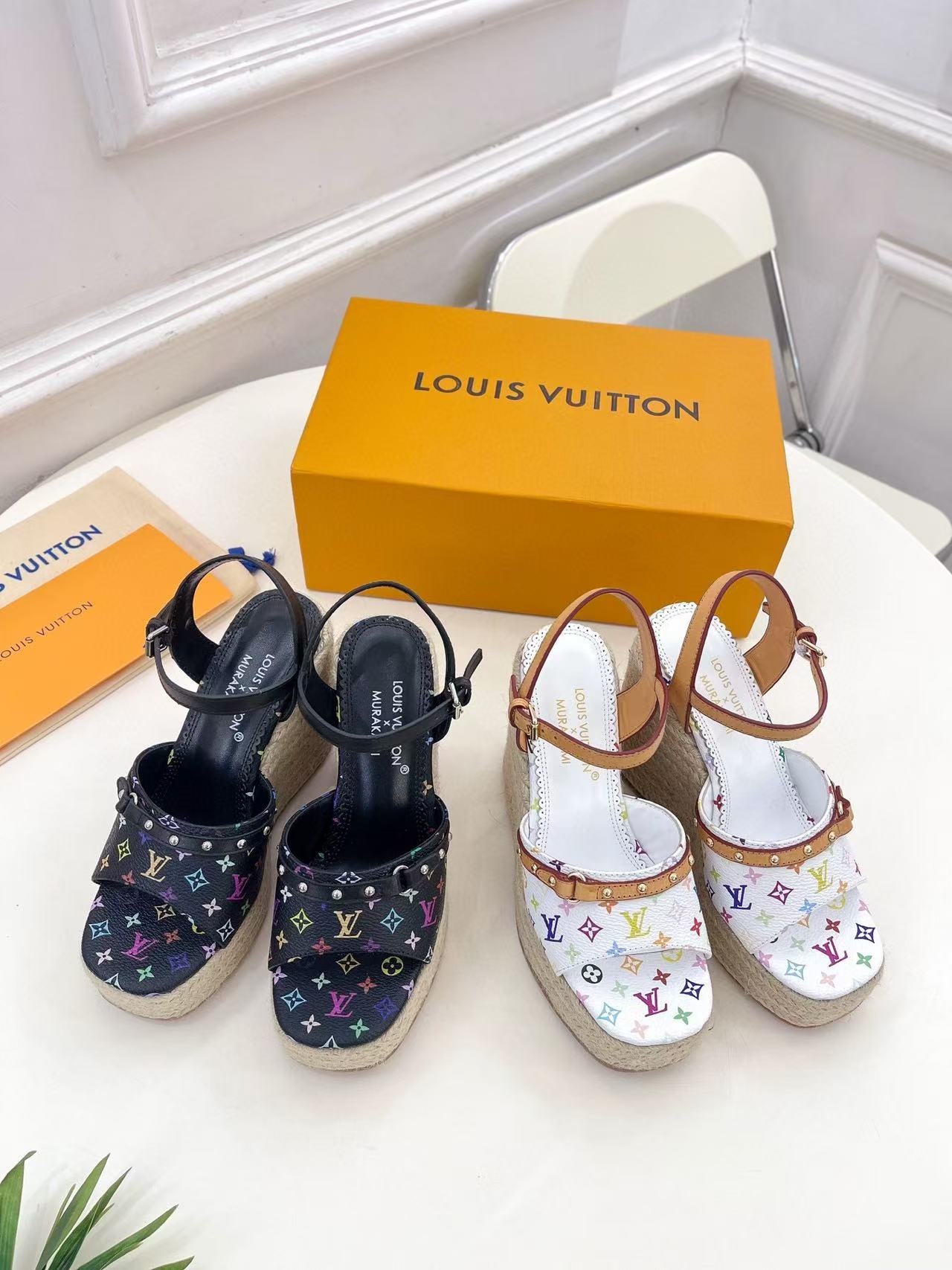 LV 高品質厚底編み込みサンダル【50％割引+送料無料】