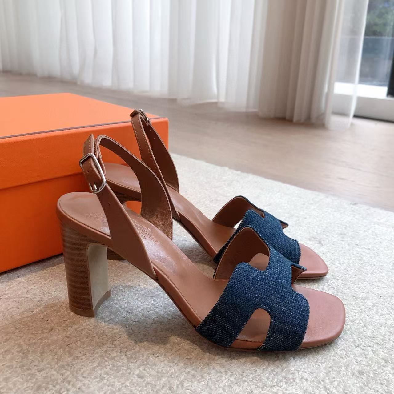 HEMRE5 高品質レザーハイヒールサンダル【50%割引+送料無料】