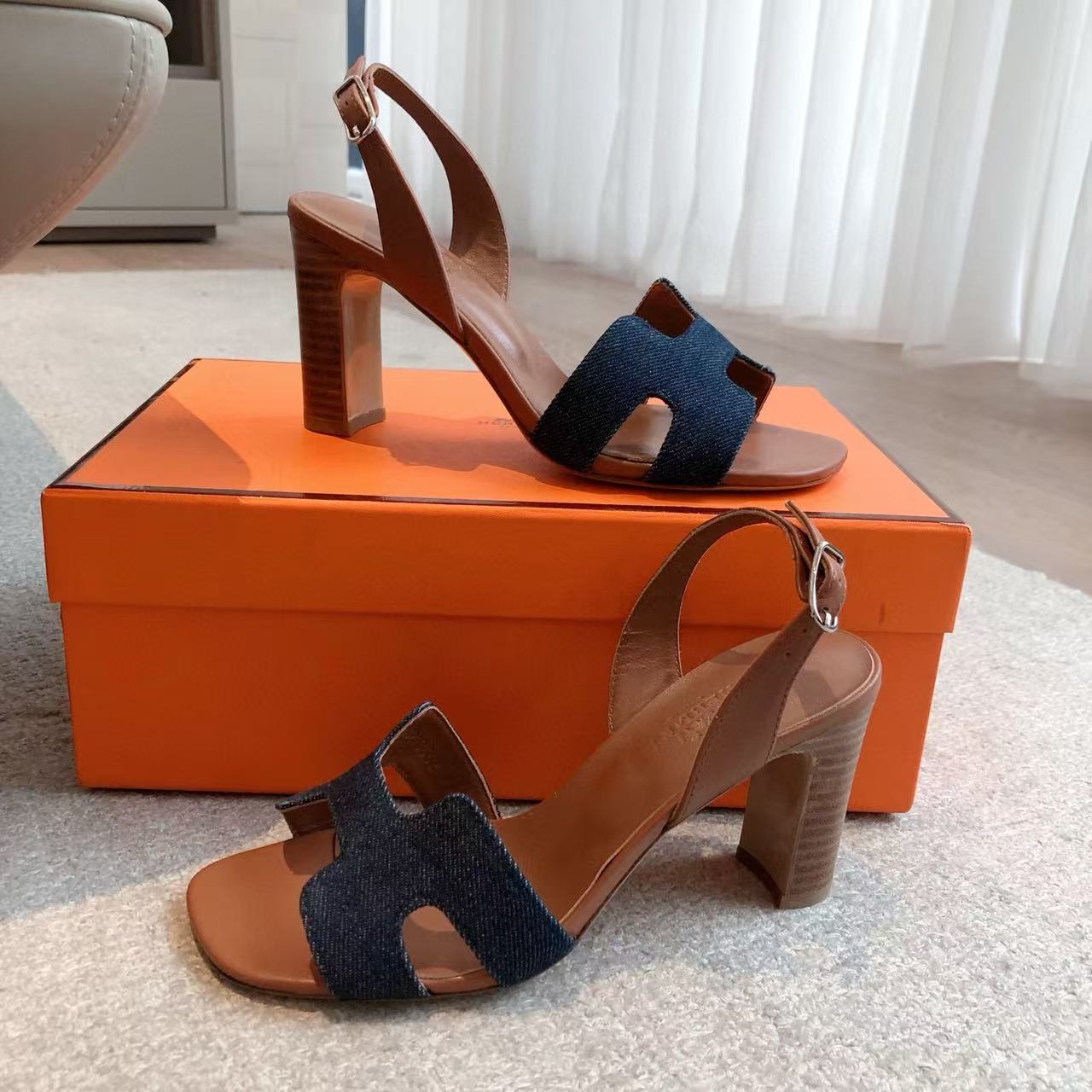 HEMRE5 高品質レザーハイヒールサンダル【50%割引+送料無料】