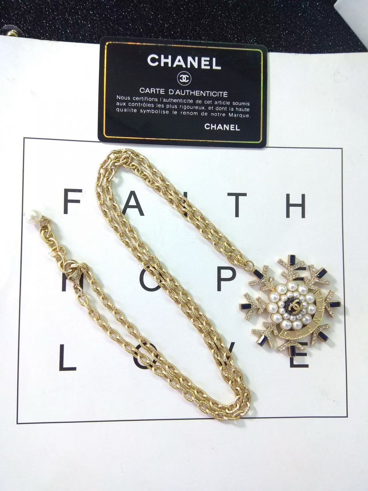 CHANE1 スノーフレークパールネックレス【 50％割引+送料無料】