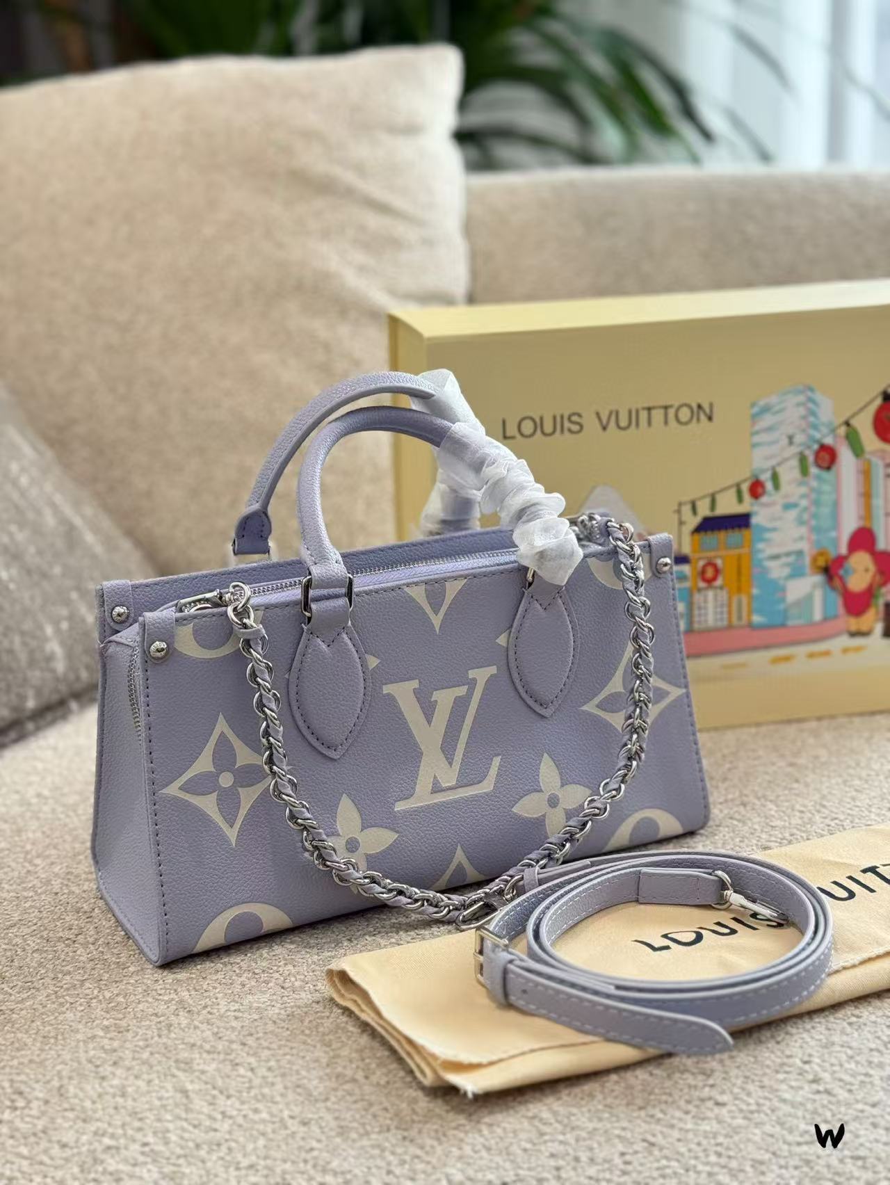 LV パープルチェーンハンドバッグ【 50%割引+送料無料】