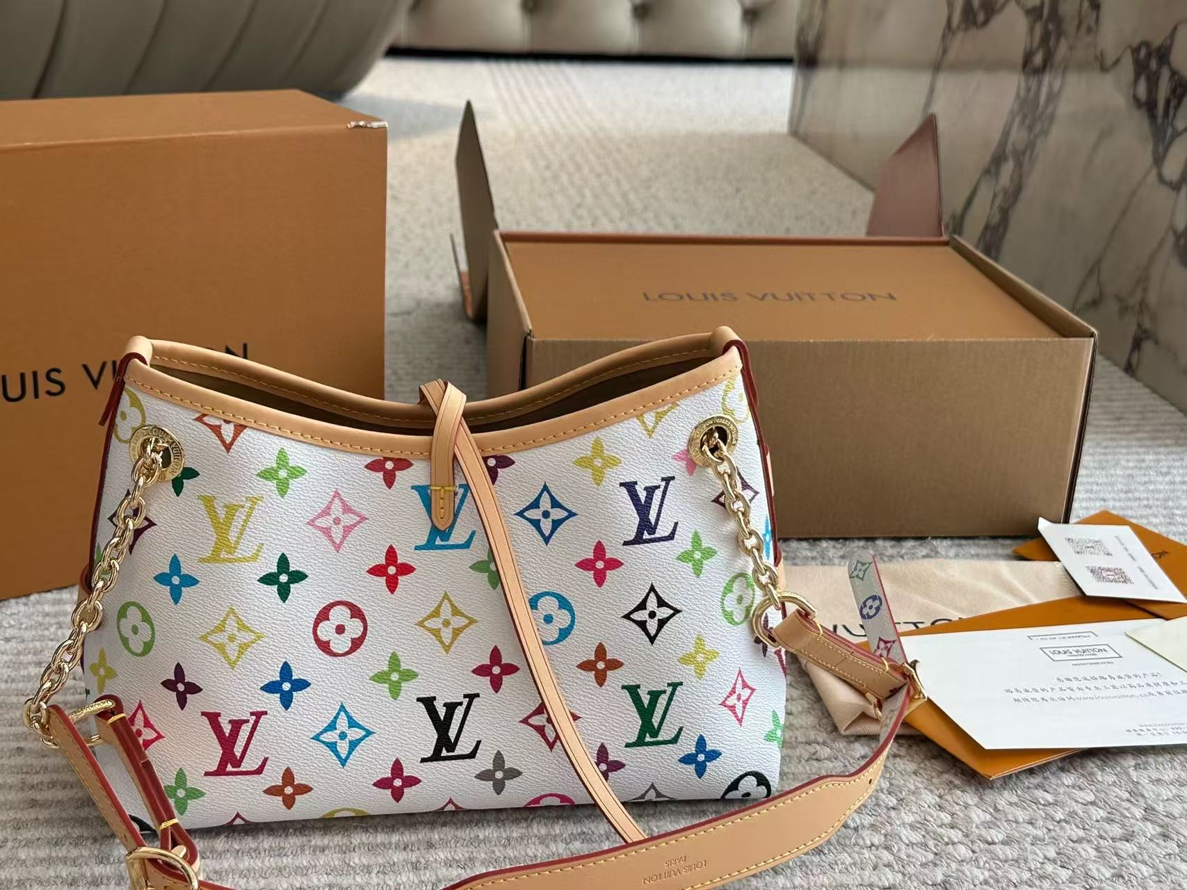 LV carryall bbチェーンバッグ【 50％割引+送料無料】