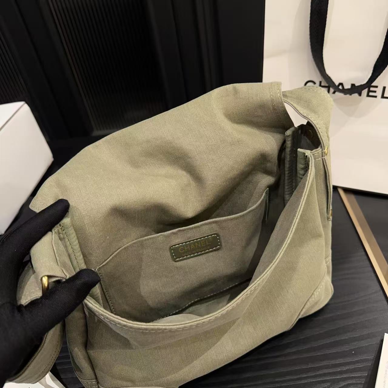 CHANE1 デニムショルダーバッグ【 50％割引+送料無料】