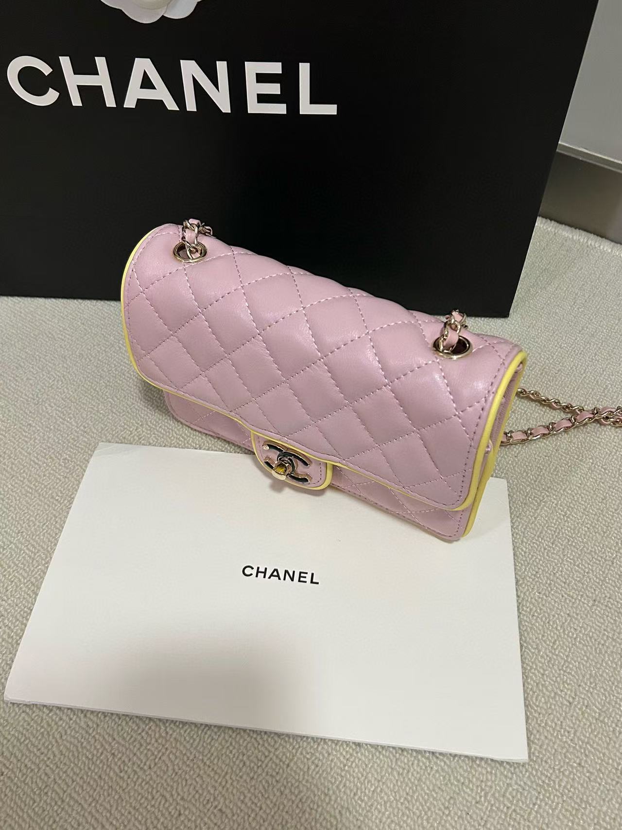 CHANE1 チェーンカラーマッチングショルダークロスボディバッグ【 50％割引+送料無料】