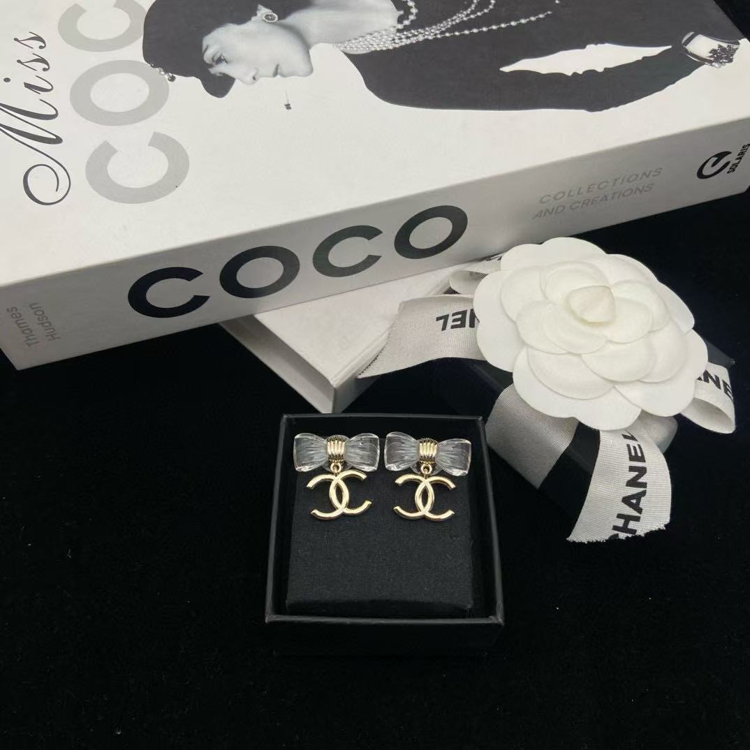 CHANE1 ボウダブルCイヤリング【 50％割引+送料無料】