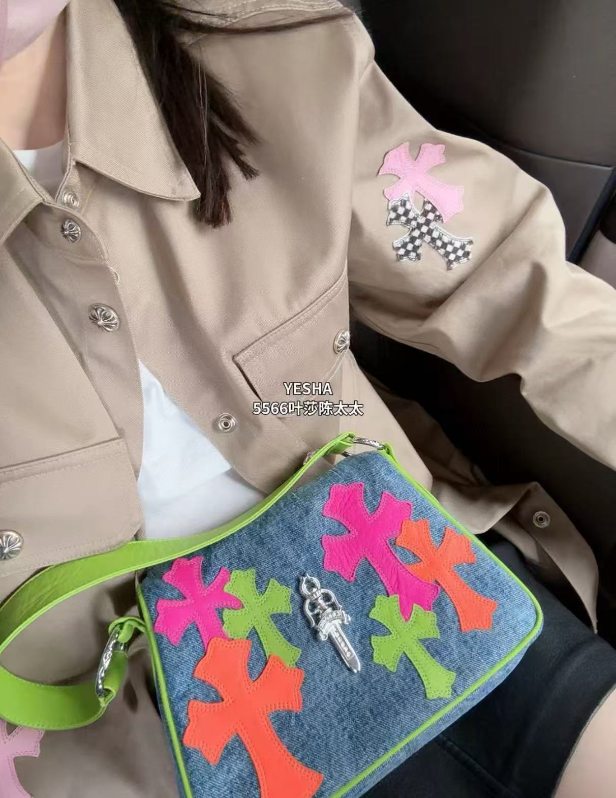 Chr0me Heartsデニムの脇下バッグ【50％割引+送料無料】