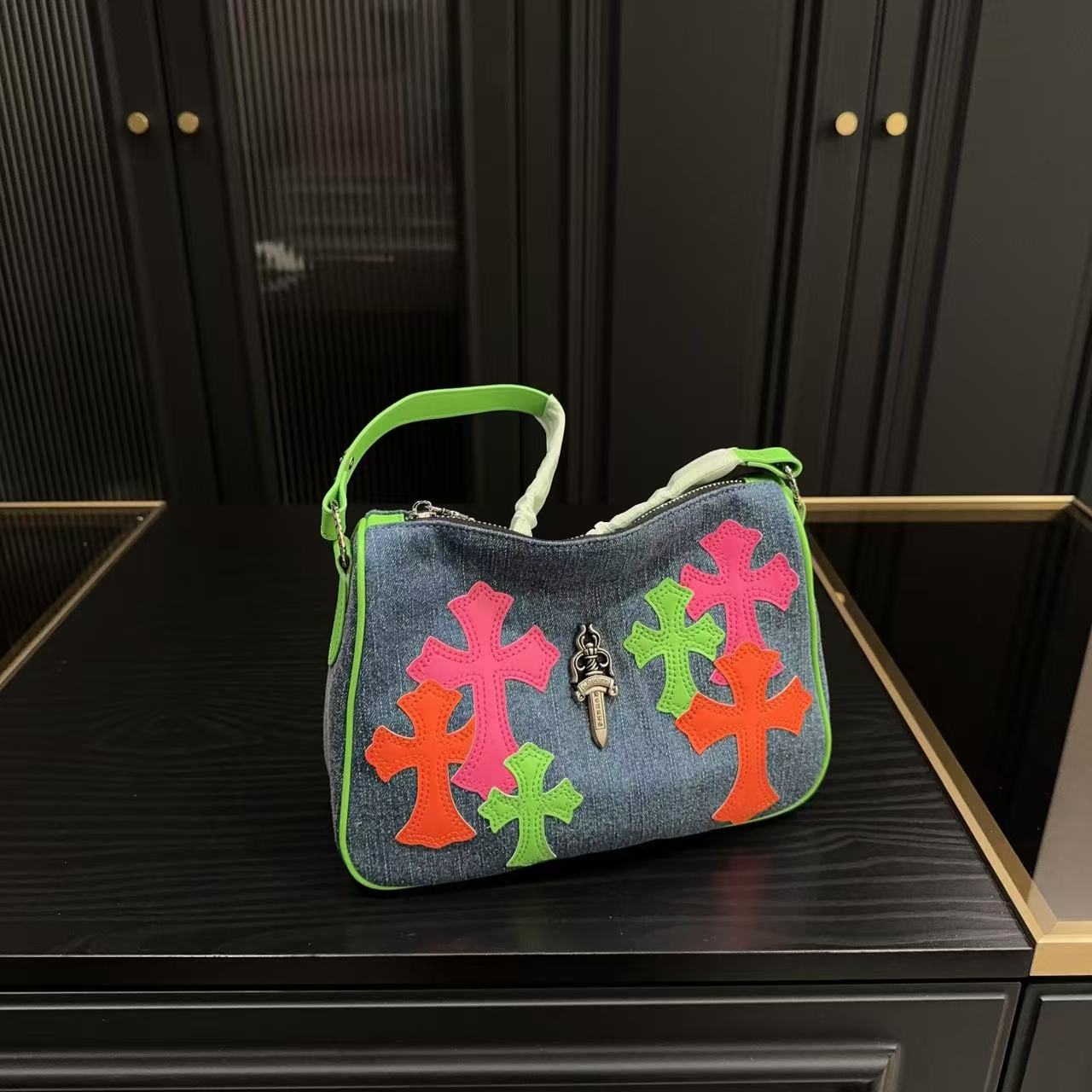 Chr0me Heartsデニムの脇下バッグ【50％割引+送料無料】