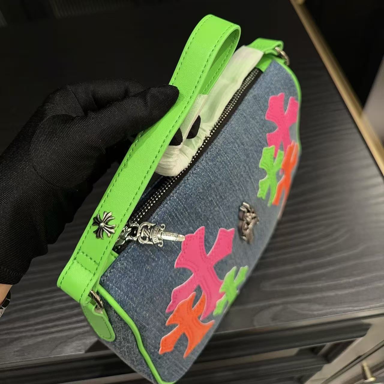 Chr0me Heartsデニムの脇下バッグ【50％割引+送料無料】