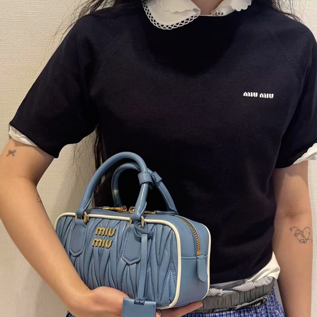 M1UM1U プリーツボウリングバッグ【50％割引+送料無料】