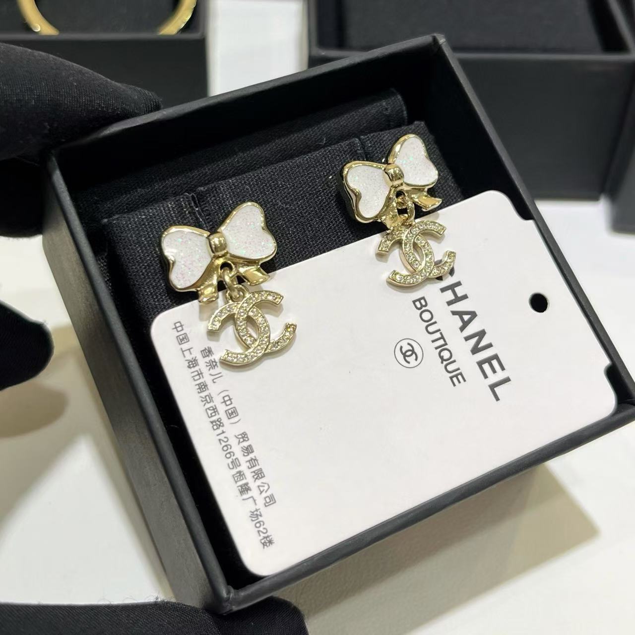 CHANE1 ボウダブルCイヤリング【 50％割引+送料無料】