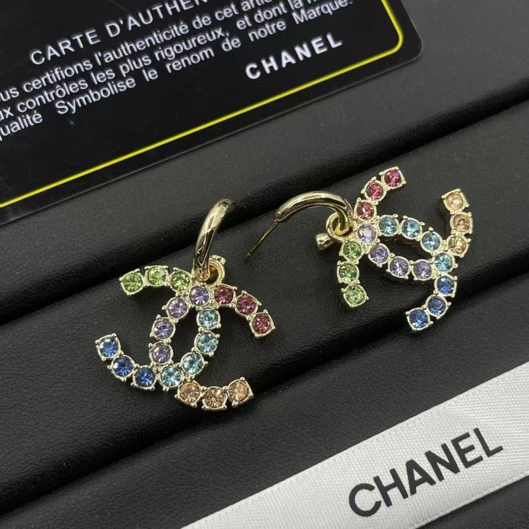 CHANE1 カラフルダイヤモンドピアス【 50％割引+送料無料】